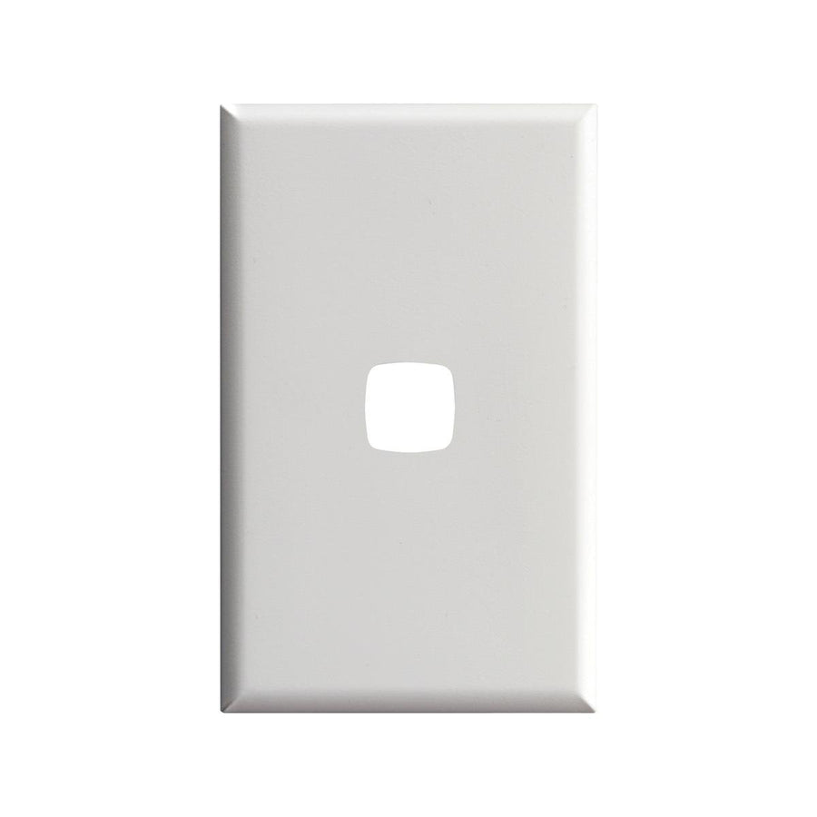 HPM Excel Cover Plate - 73mm x 117mm - Plastic - Matt White - SuperSaverAU - view 1
