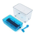 A6 Mini Hand Crank Paper Shredder, 3 mm Strip Cut - Blue - view 2