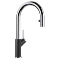 Blanco Carena Pull-Out Mixer Tap - Anthracite and Chrome - 190° Swivel High Arch Spout - CARENASA