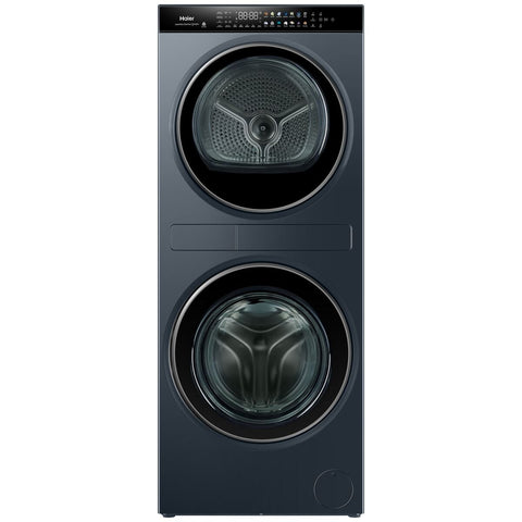 Haier 12kg + 9kg Series 600 Laundry Centre - Stacked Washer and Heat Pump Dryer - Black - HLC1290CTB2