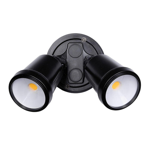 Brilliant Black Raptor III Twin Flood Light - 20W - 1800 Lumens - IP65 Weather Resistant - SuperSaverAU - view 1