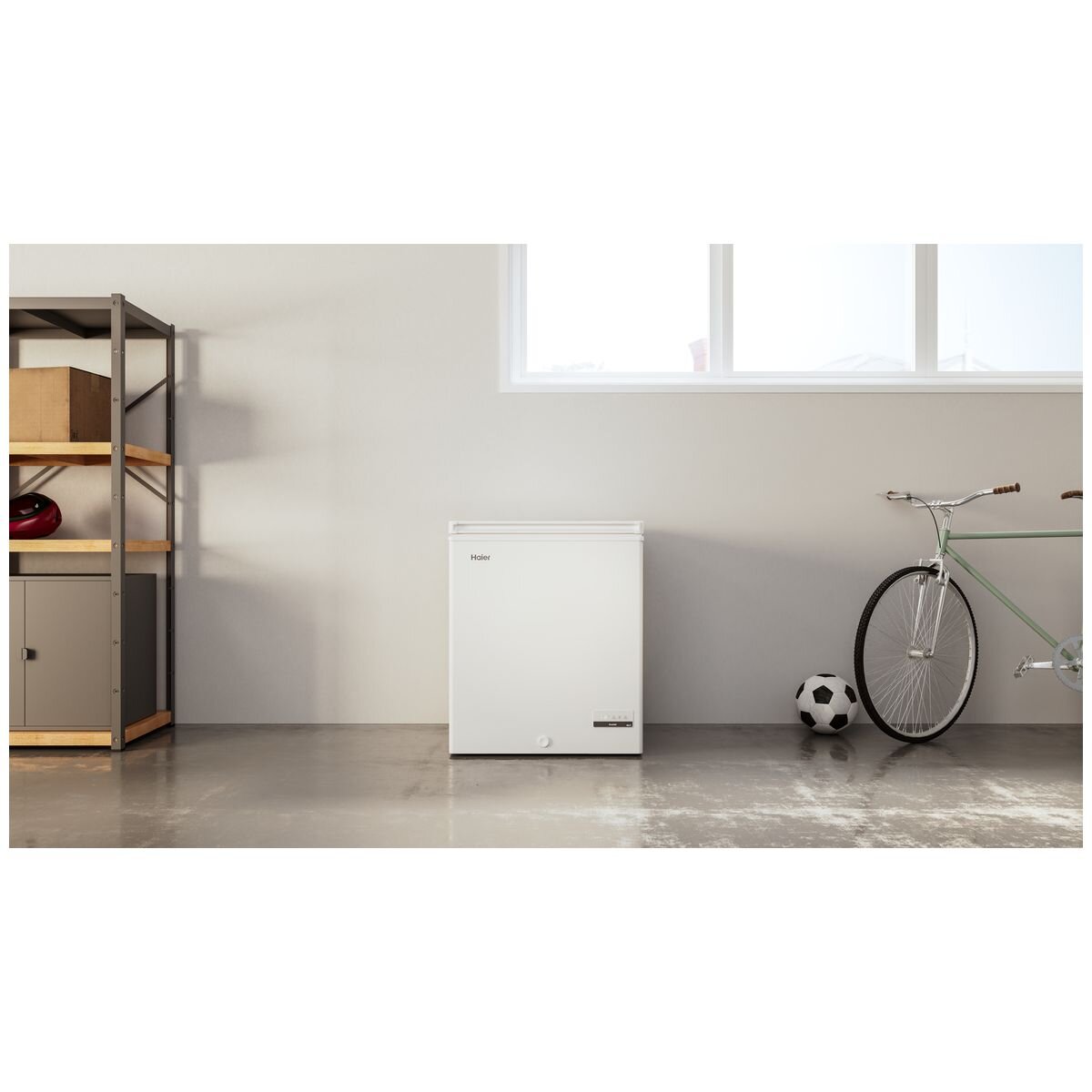 Haier Series 300 137L hybrid chest freezer - white, 6 star energy rating, Super Freeze - HCF140W
