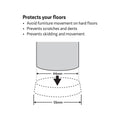 Surface Gard 44mm White Round Rubber Base Castor Cup 4 Pack - SuperSaverAU - view 5