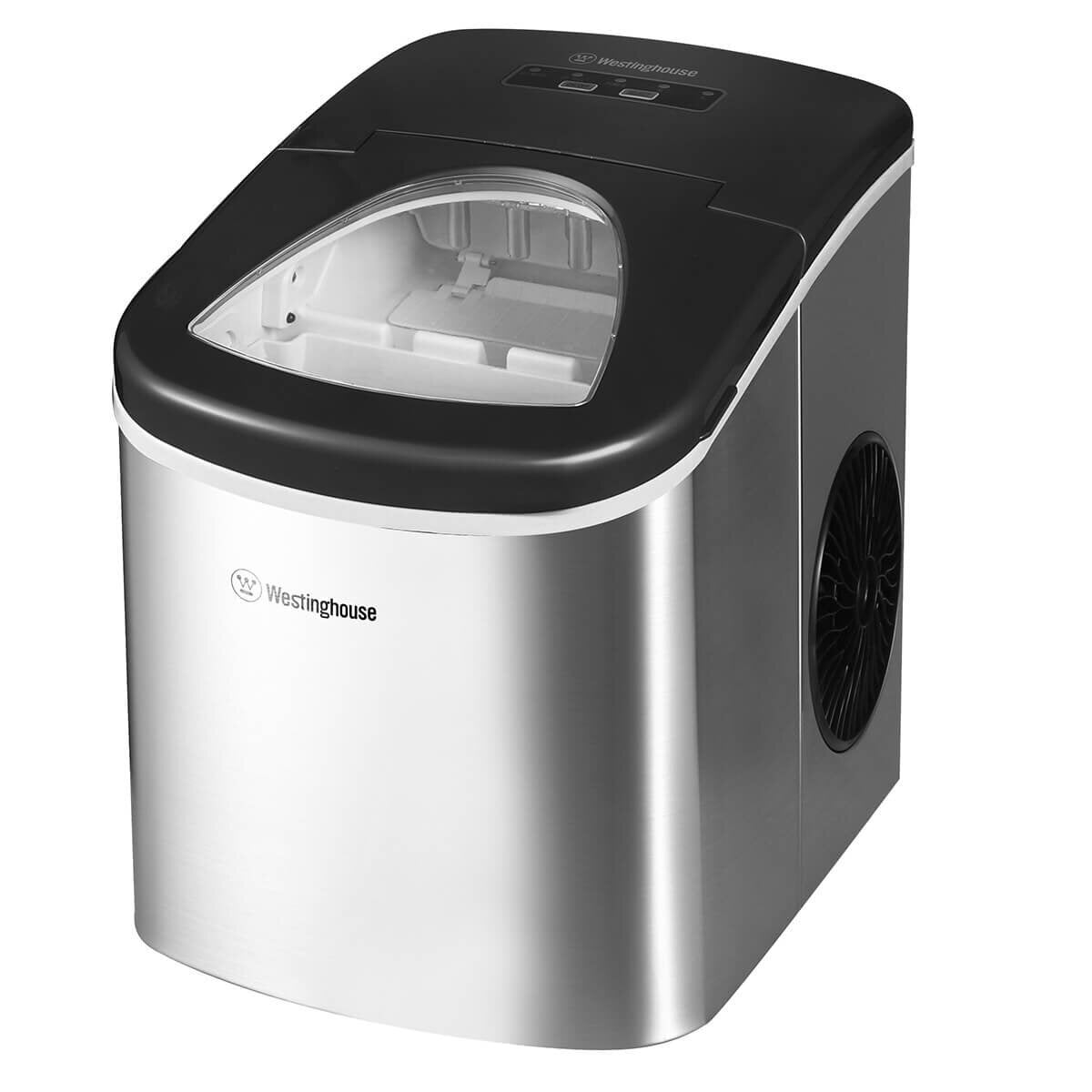 Westinghouse 1.3L portable ice maker - stainless steel - small or large bullet-shaped cubes - WHIM01SS