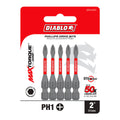 Diablo 2 Power Bit 5 Pack - 2" #1 Phillips Drive Bits - Extreme Durability - SuperSaverAU - view 1