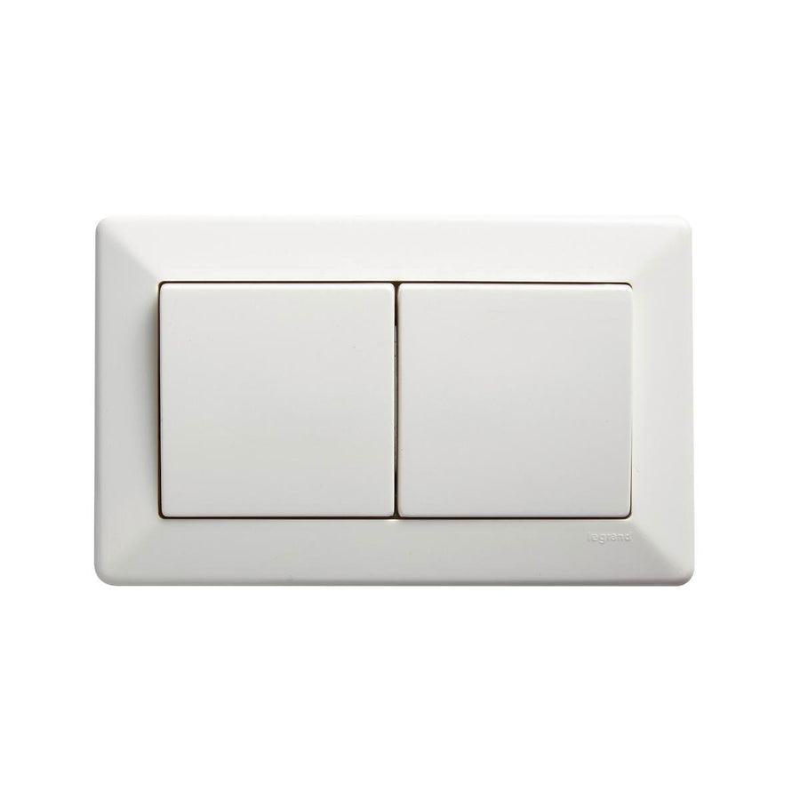 Hpm Como 2 Gang Wall Switch - 10A Plastic - Easy Use - White - SuperSaverAU - view 1