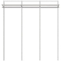Elfa Essentials 1862mm Wardrobe Pack - White E-Poxy Bonded Steel - Flat-Pack - 11994