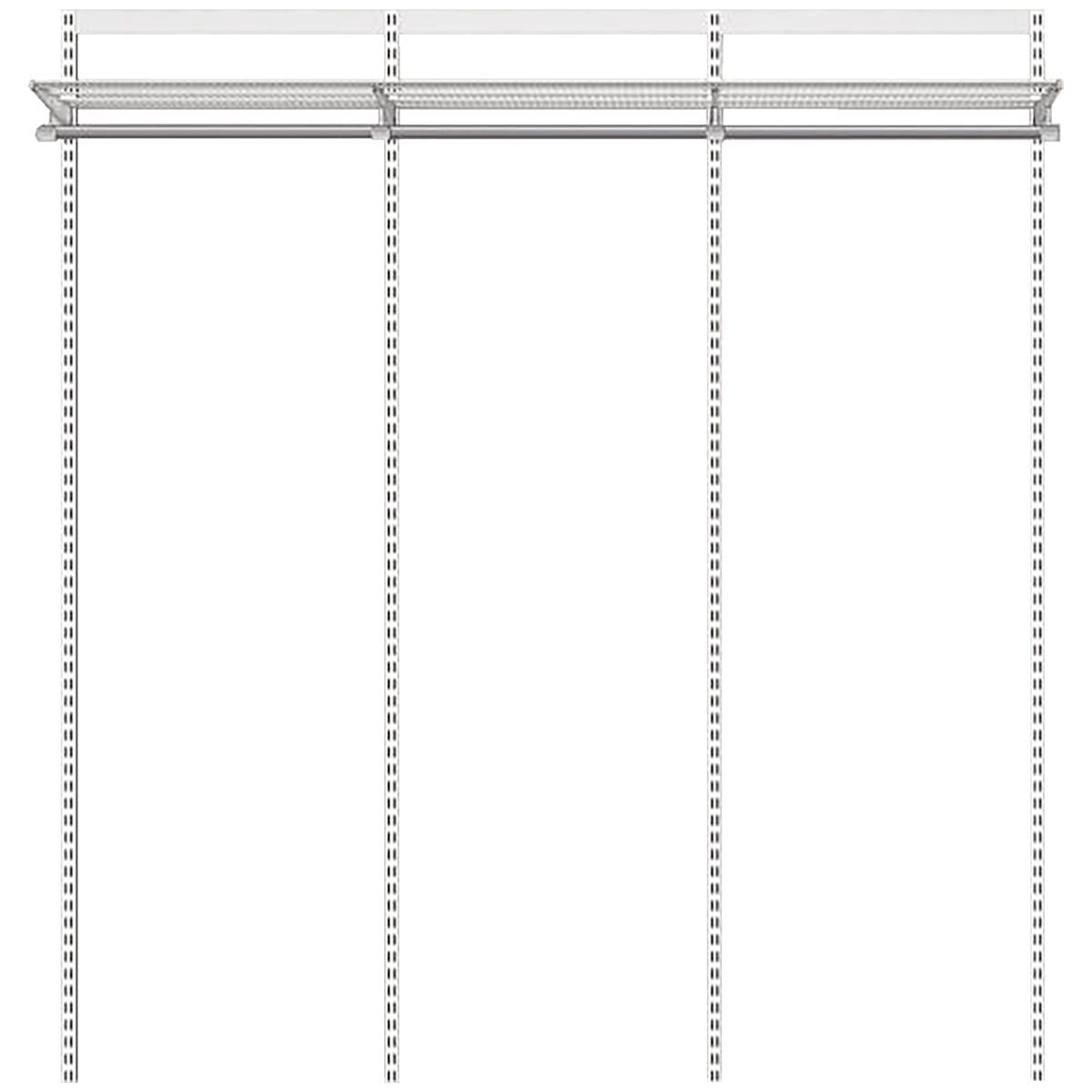 Elfa Essentials 1862mm Wardrobe Pack - White E-Poxy Bonded Steel - Flat-Pack - 11994
