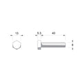 ZENITH M8 x 40mm Zinc Plated Hex Head Bolts and Nuts 25 Pack 4.6 Grade Steel