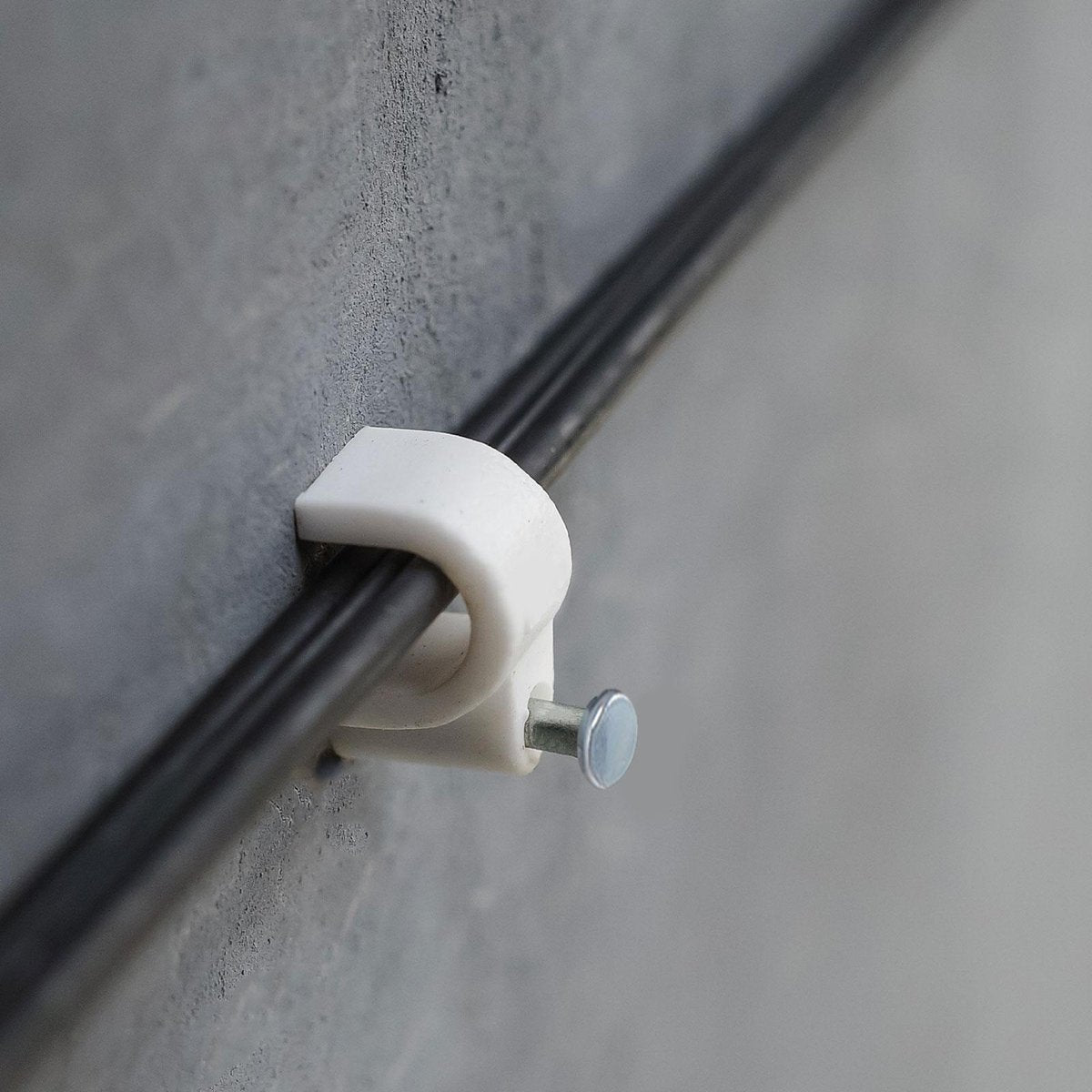 Deta 5mm White Flat Cable Clips - 200 Pack - Durable Plastic - SuperSaverAU - view 3