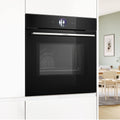 Bosch 60cm Series 8 Pyrolytic Oven with Microwave - 67L Black - Air Fry and Home Connect - HMG7761B1A