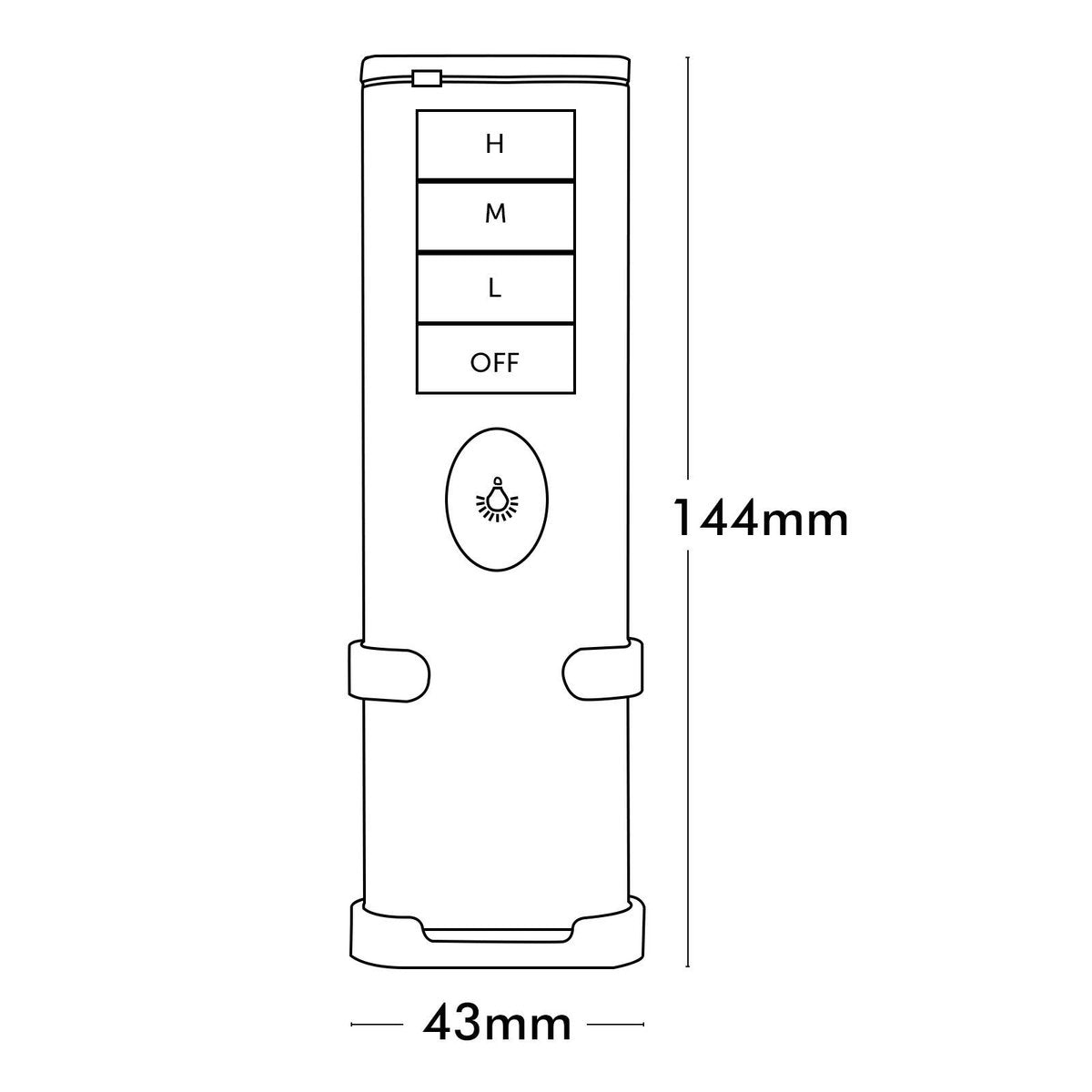 Brilliant Wi Fi Smart Ceiling Fan Remote Control - 45mm x 145mm - White/Grey - SuperSaverAU - view 3