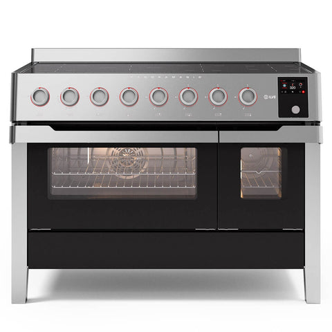 ILVE 120cm Panoramagic Freestanding Induction Oven 140L - Stainless Steel, 15 Functions - PMI127S3SS
