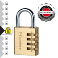 Master Lock 40mm Brass Finish Aluminium Combination Padlock