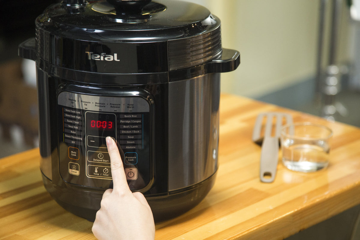 Tefal Home Chef Smart 6L Multicooker - 15 Pre-Set Programs, Fast Pressure Cooking, Black - CY601