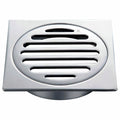 Kinetic 100mm Chrome Brass Square Floor Grate - Modern Design - Durable - SuperSaverAU - view 1