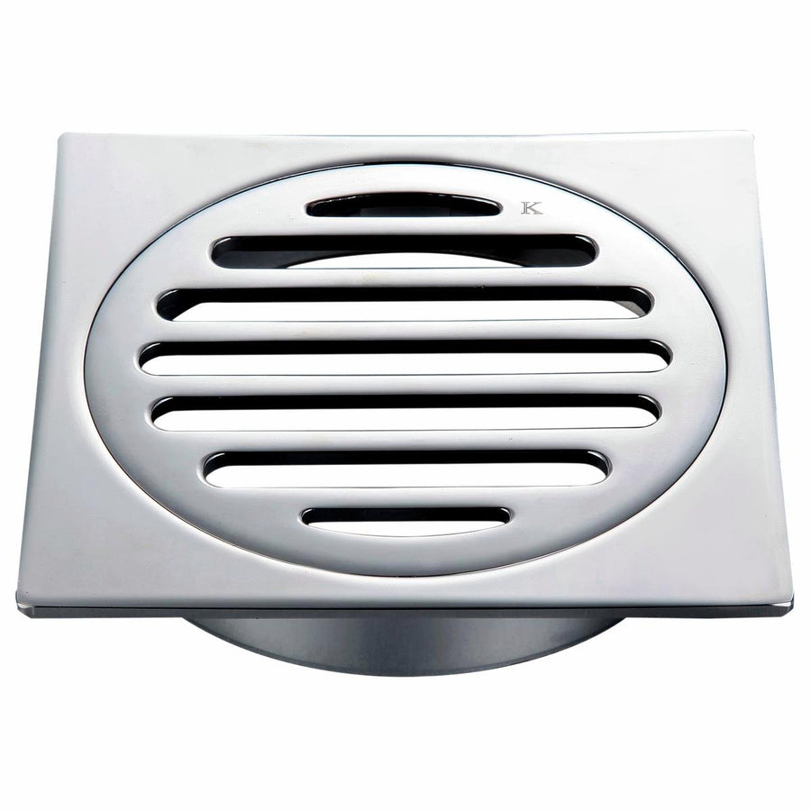 Kinetic 100mm Chrome Brass Square Floor Grate - Modern Design - Durable - SuperSaverAU - view 1