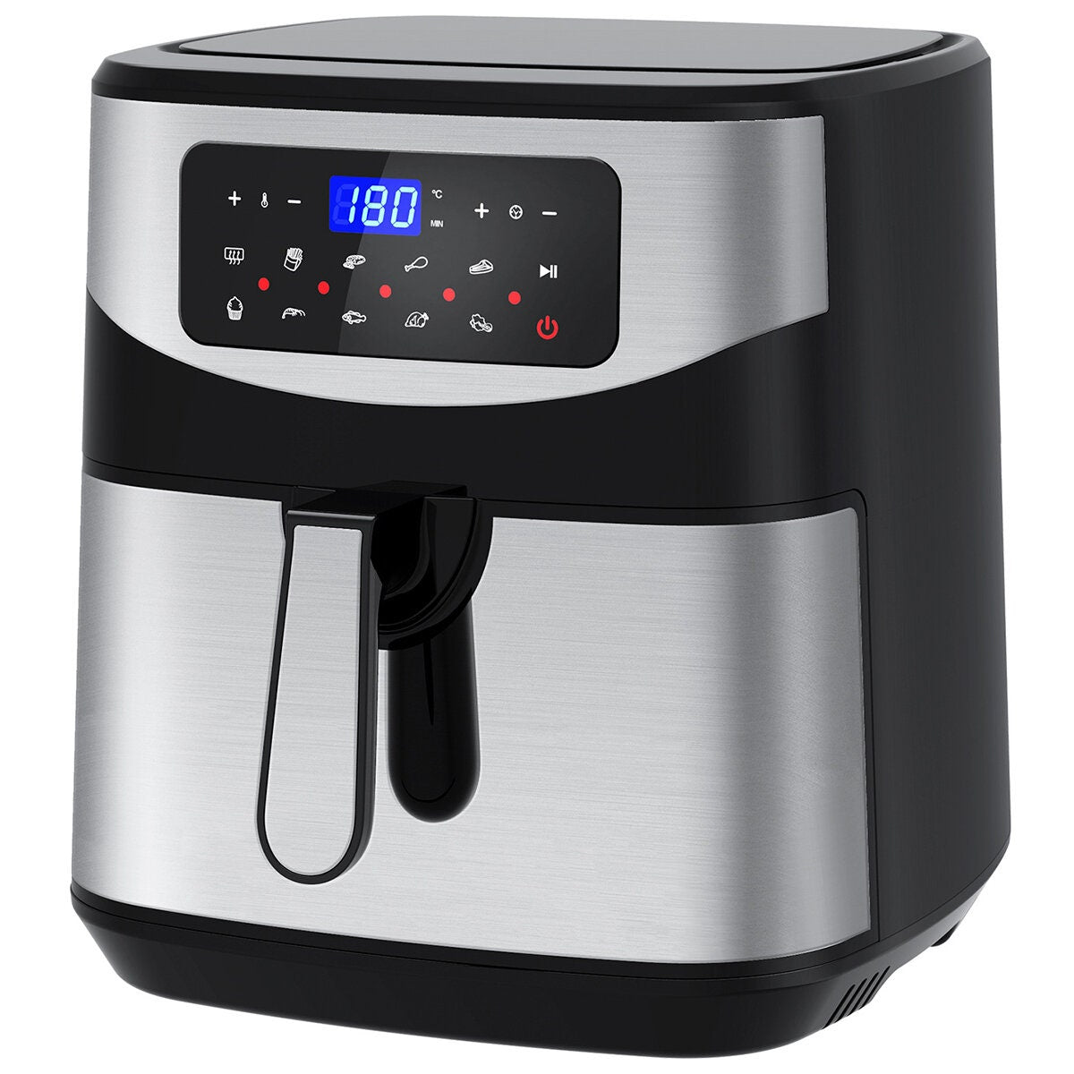 Kitchen Couture Digital Air Fryer 12L - Stainless Steel - One-Touch Controls, Preset Functions - 10001717