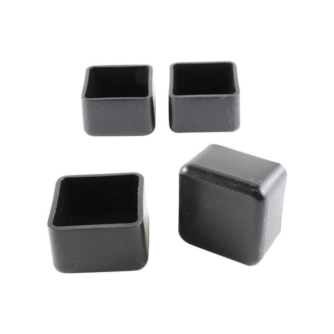 Surface Gard 25mm Black Square Plastic Chair Tips 4 Pack - External - SuperSaverAU - view 1