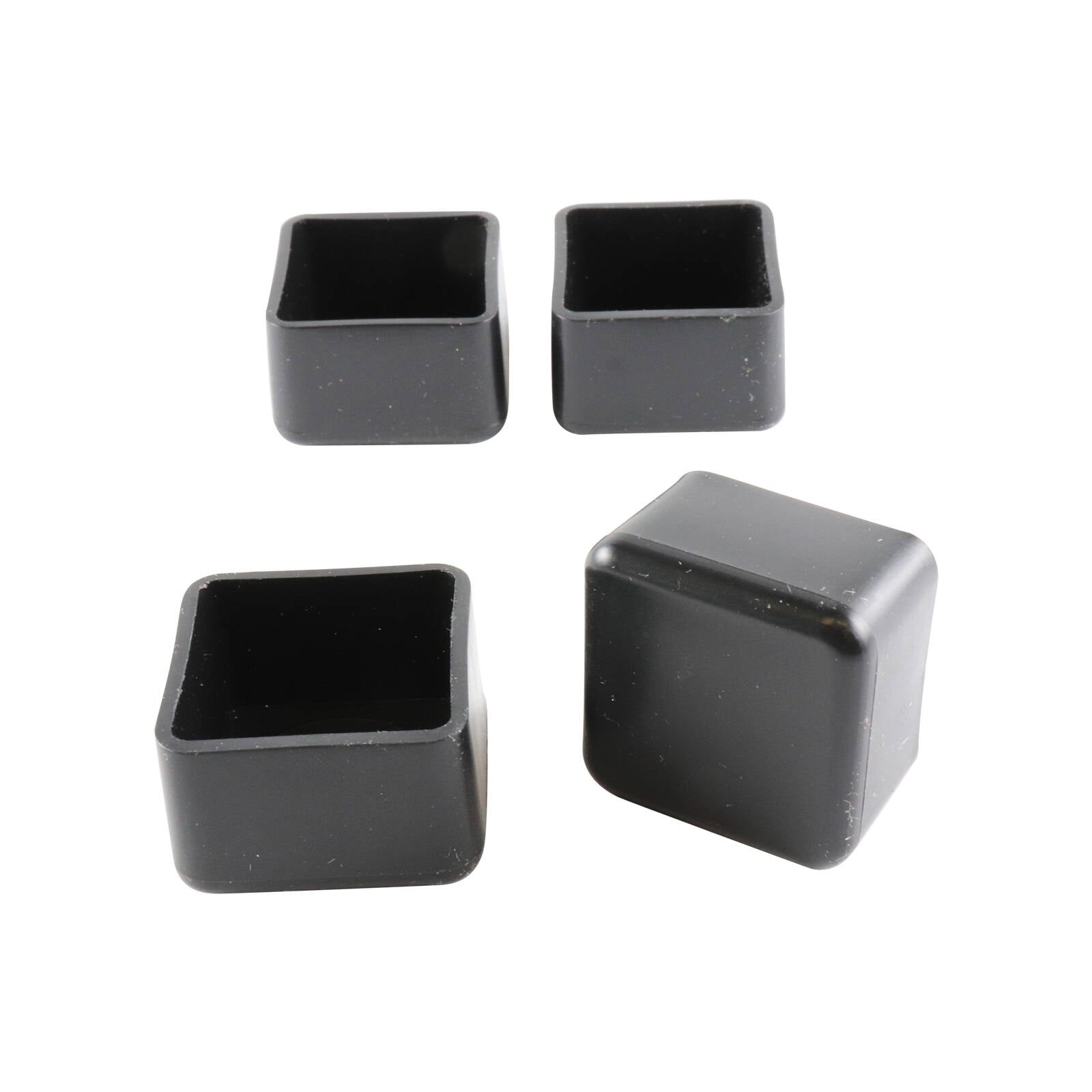 Surface Gard 25mm Black Square Plastic External Chair Tip - 4 Pack