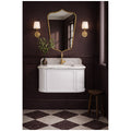 Turner Hastings Evara wall hung vanity - marble top, white, 1 taphole - EV950-WH-1TH