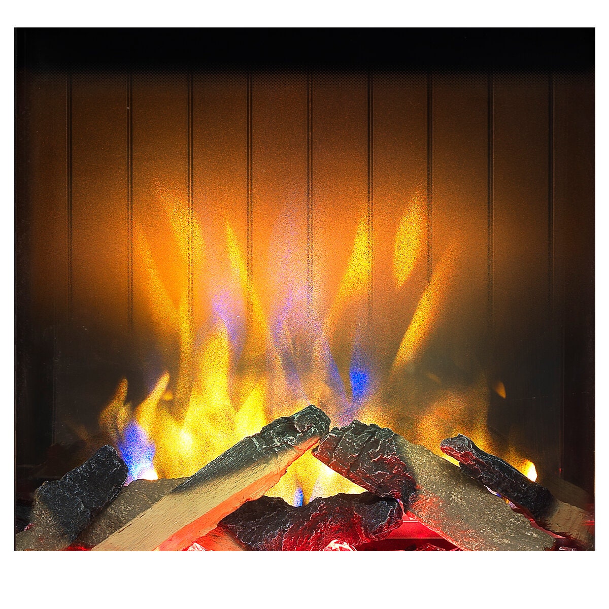 Dimplex Laverton 2kW Electric Fire - Black, 3D Optiflame Log Effect, Remote and Eight Hour Timer - LVT20-AU