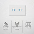 Deta Touch Activated Light Switch - 2 Gang - Polycarbonate - Gloss White - SuperSaverAU - view 2
