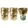 Holman Brass Hose Connector Set - 18mm - Durable - Easy Fit - Gold - SuperSaverAU - view 1