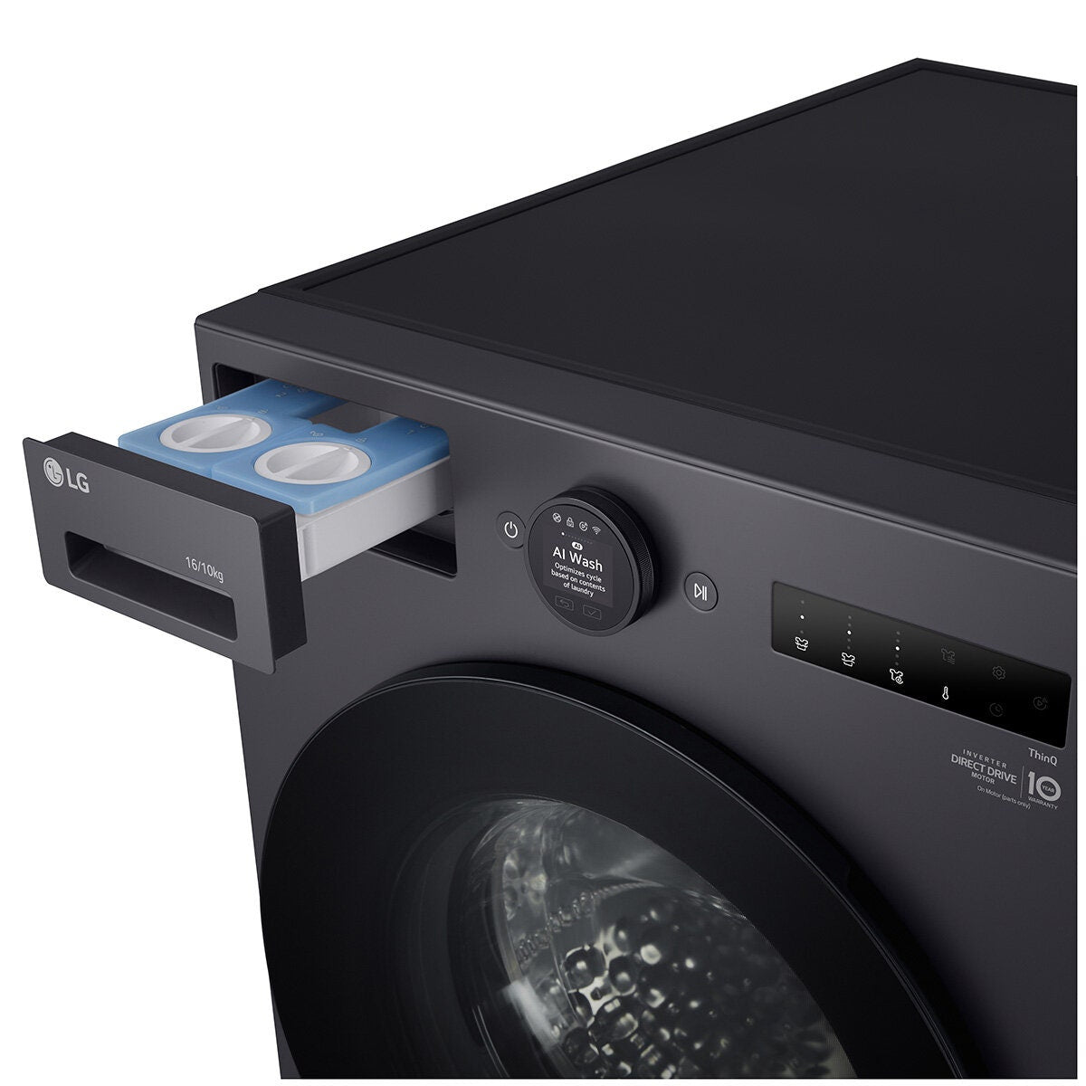LG Series XL 16kg/10kg Washer Dryer Combo - Steam Allergy Care - Matte Graphite - WXLC-1016G