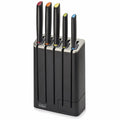 Joseph Joseph Elevate SlimBlock knife set - 6 piece, slim block with removable ceramic sharpener - 10537