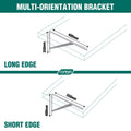 Carinya 400 x 350mm White Straight Stayed Bracket, Powder Coated Steel, 100kg, Multi-Orientation