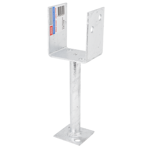 Pryda Full Stirrup Post Anchor 200x90mm M10 - Galvanised Steel - Durable - SuperSaverAU - view 1