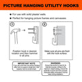 Everhang 4kg White Plastic Picture Hanging Utility Hook - 5 Pack