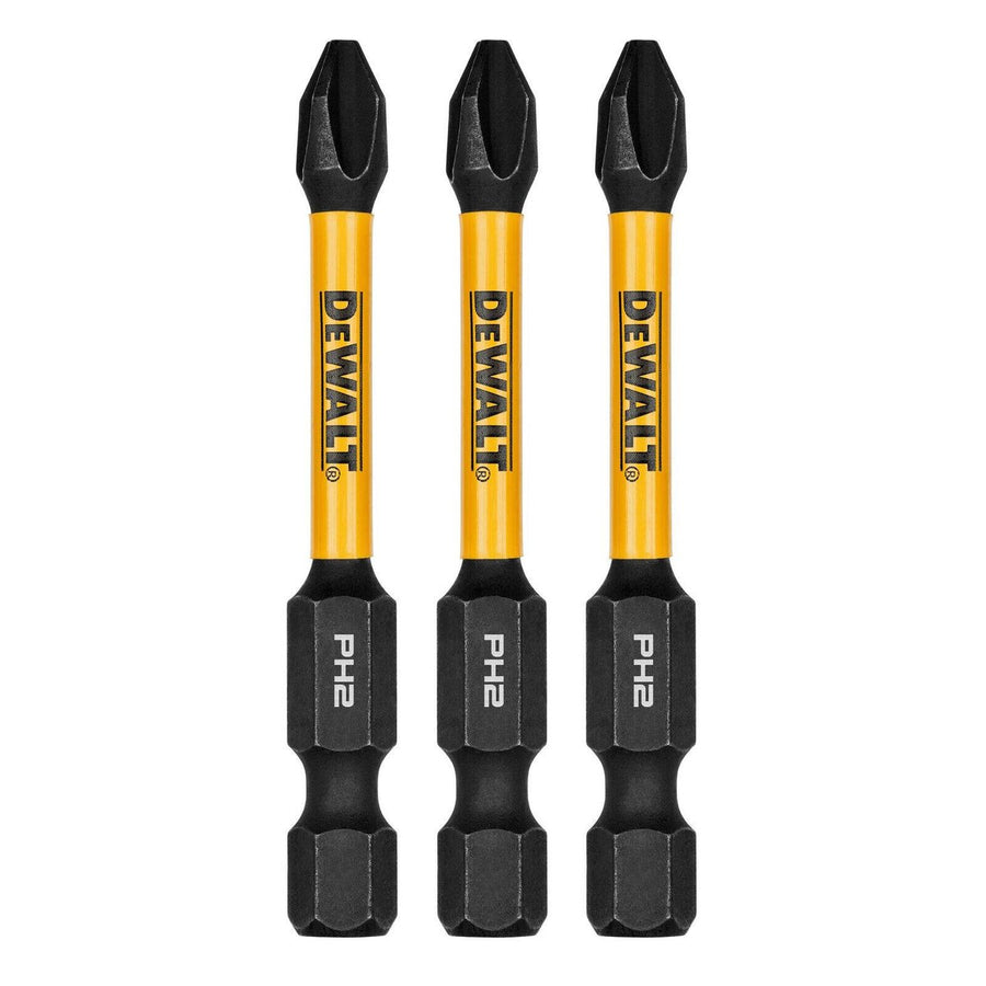 Dewalt Flextorq Screwdriver Bit 3 Pack - 57mm PH2 - Impact Resistant - SuperSaverAU - view 1