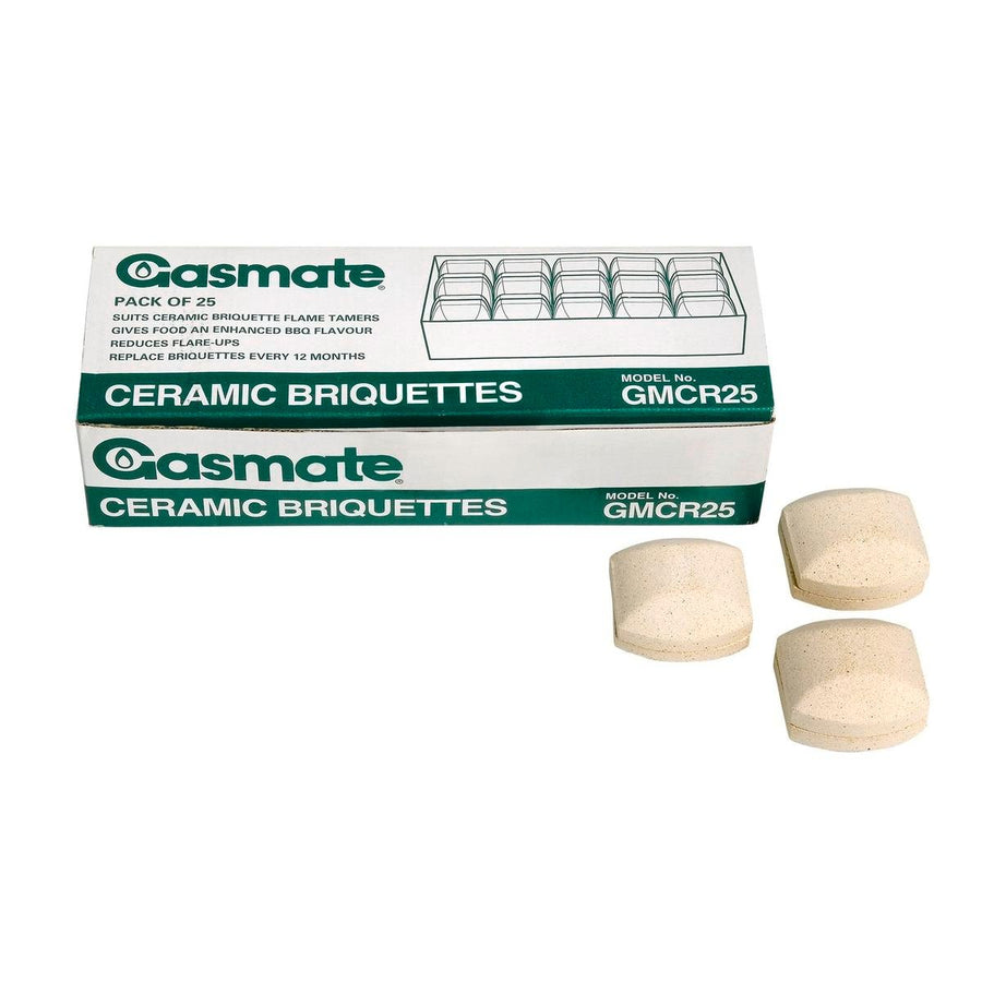 Gasmate Ceramic Bbq Briquette - 50mm x 50mm x 20mm - Ceramic - 25 Pack - SuperSaverAU - view 1