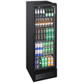 Husky 435L Home Bar Drinks Chiller - Black, Single Glass Door, Low-E Glass, LED Lighting - C4HHMBBKAU