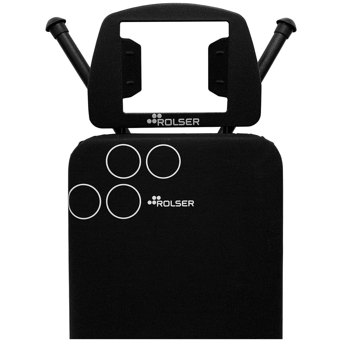 Rolser K-S folding ironing board - black tube, 6 height positions, safety lock system - R-K04016