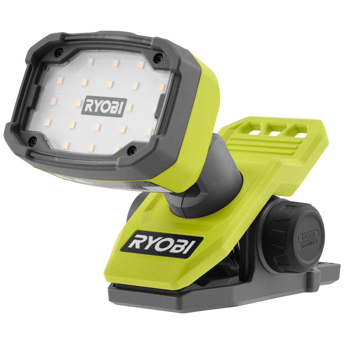 Ryobi USB Lithium Magnetic Clamp Light 2Ah Kit - 1000 Lumens - IP54 - SuperSaverAU - view 1