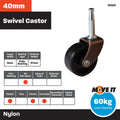 Move It 40mm Furniture Castor Wheel Socket 2 Pack - Steel - Durable - SuperSaverAU - view 3