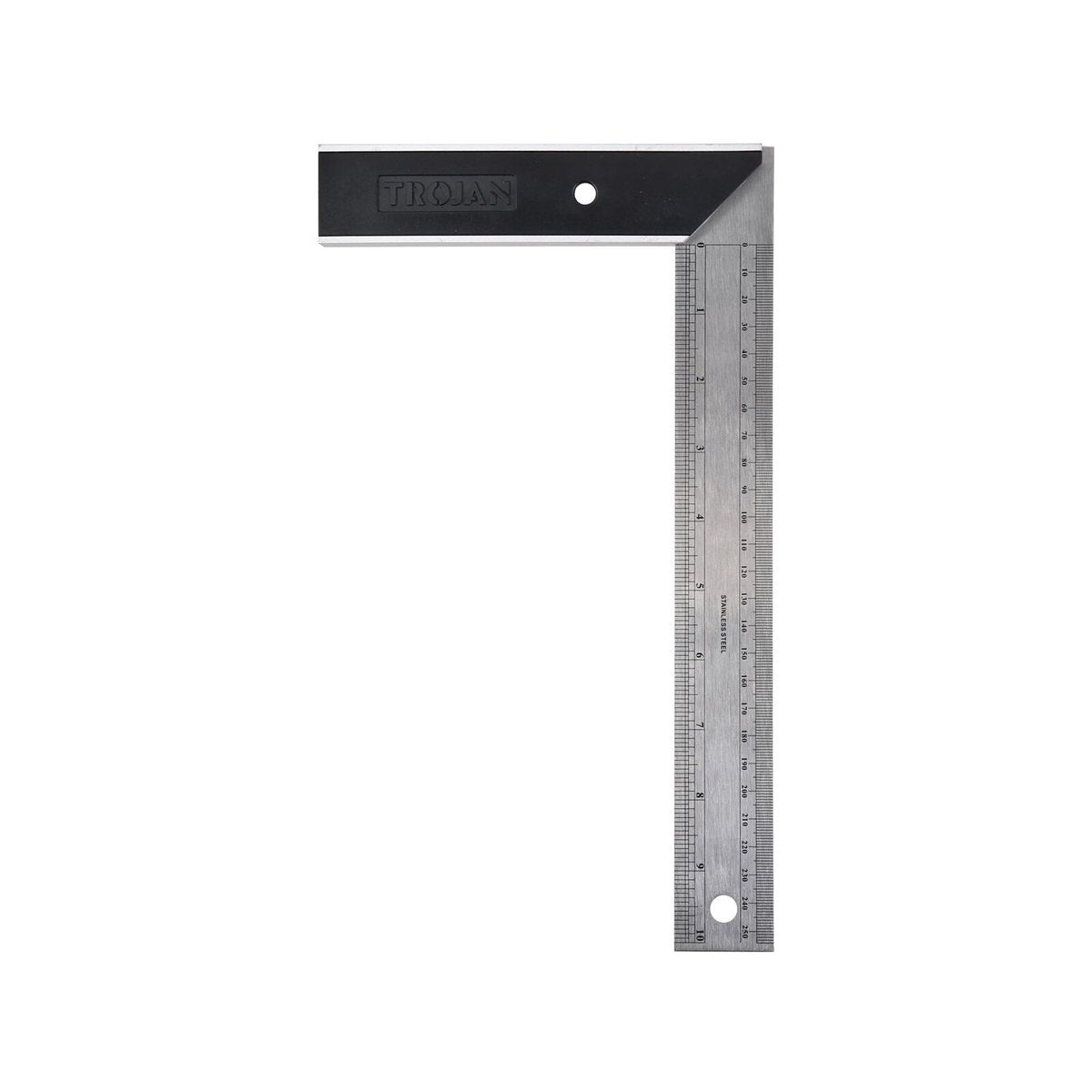 Trojan 250mm Try Mitre Square - Stainless Steel - Dual Calibration - Lightweight - SuperSaverAU - view 2