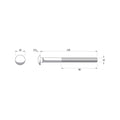 Zenith M10 Cup Head Bolt and Nut - 125mm - Zinc Plated - 4.6 Grade Steel - SuperSaverAU - view 2