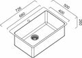 Abey Latrobe 70L single bowl inset stainless steel laundry tub with overflow - LT70B