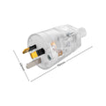 Deta Heavy Duty Rewireable Plug - 10A - Plastic - Rear Entry - SuperSaverAU - view 3