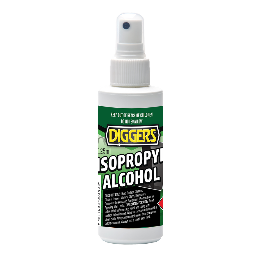 Diggers Isopropyl Alcohol 125ml Clear Hard Surface Cleaner IPA