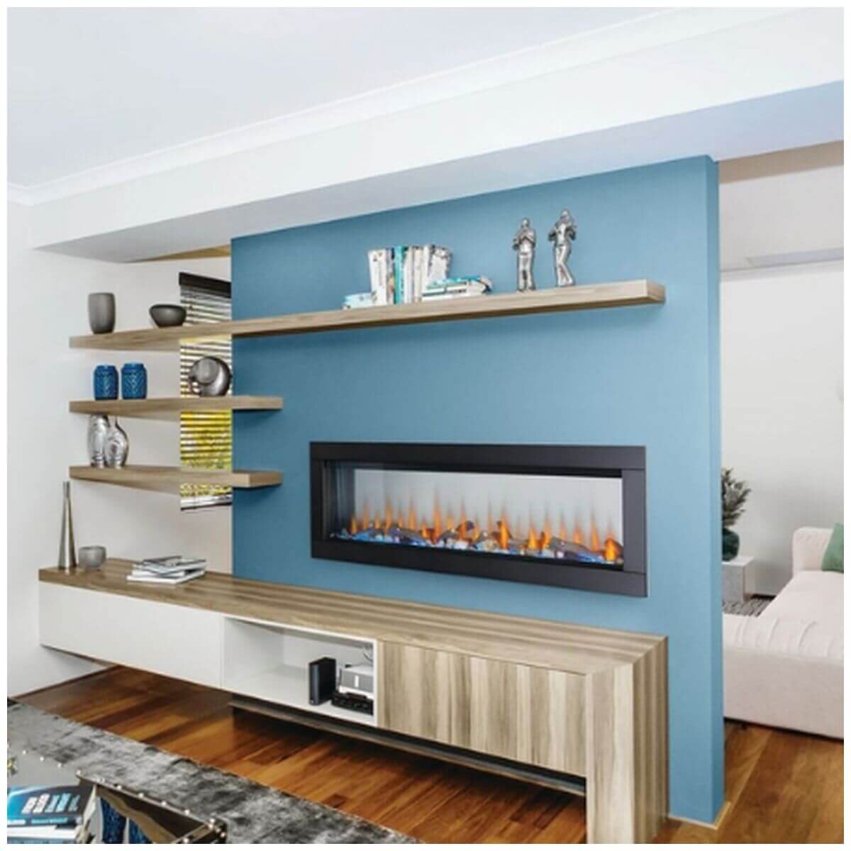 Napoleon CLEARion Elite 50 See-Through Built-In Electric Fireplace - Dual-Zone Heat - NEFBD50HE-AU
