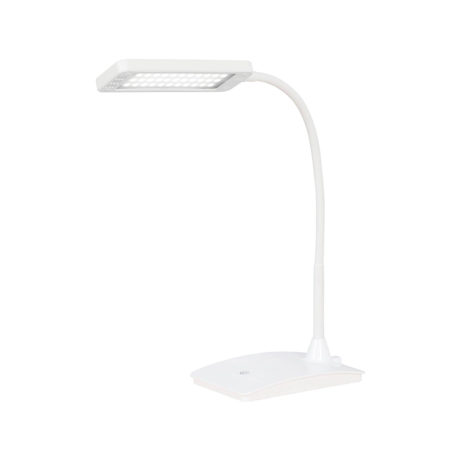 Verve Design Aren 40cm 7W LED Touch Desk Lamp ATL539, Adjustable Gooseneck, White