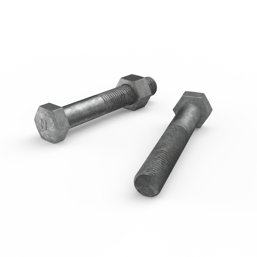 Zenith M16 x 100mm Hot Dip Galvanised Hex Head Bolts and Nuts Each - SuperSaverAU - view 1