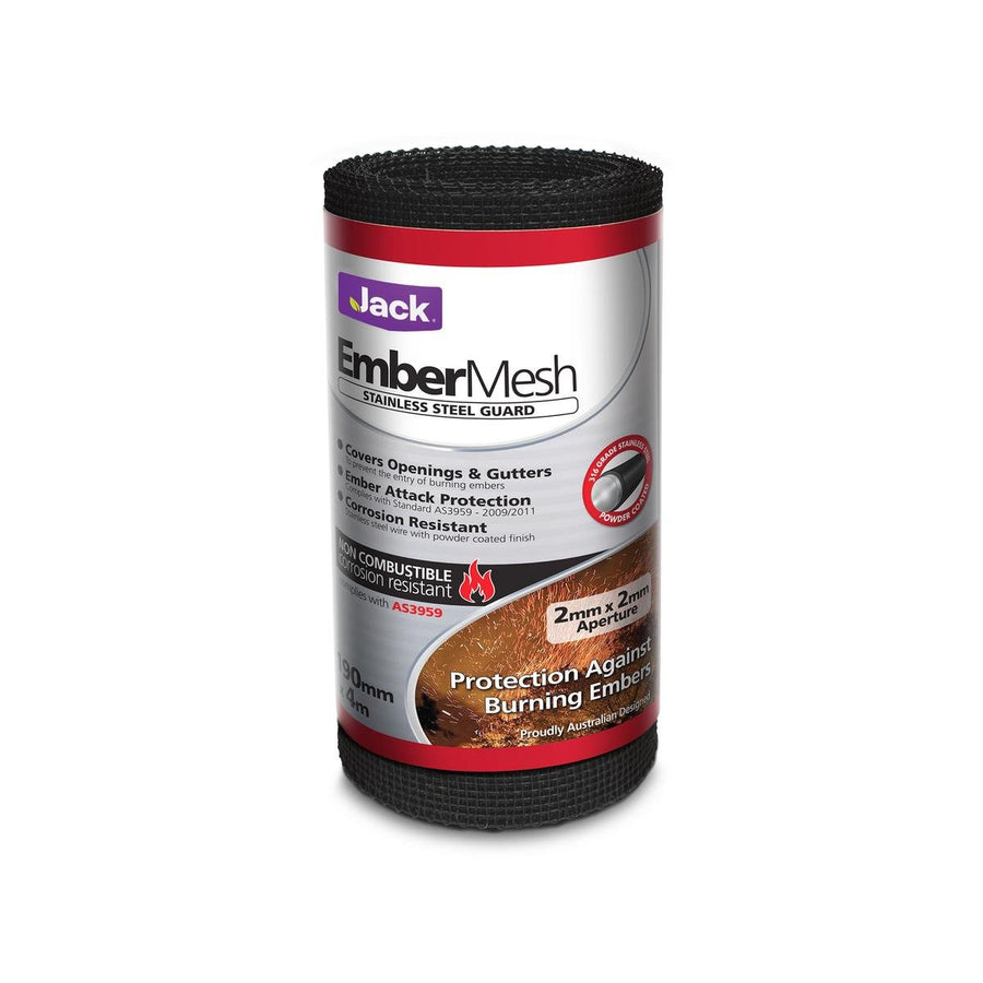 Jack Ember Mesh Ultra 190mm x 4m Stainless Steel Fire Protection - SuperSaverAU - view 1