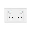 DETA Double Power Point White Polycarbonate 10A 240V 10 Pack Trade Pack