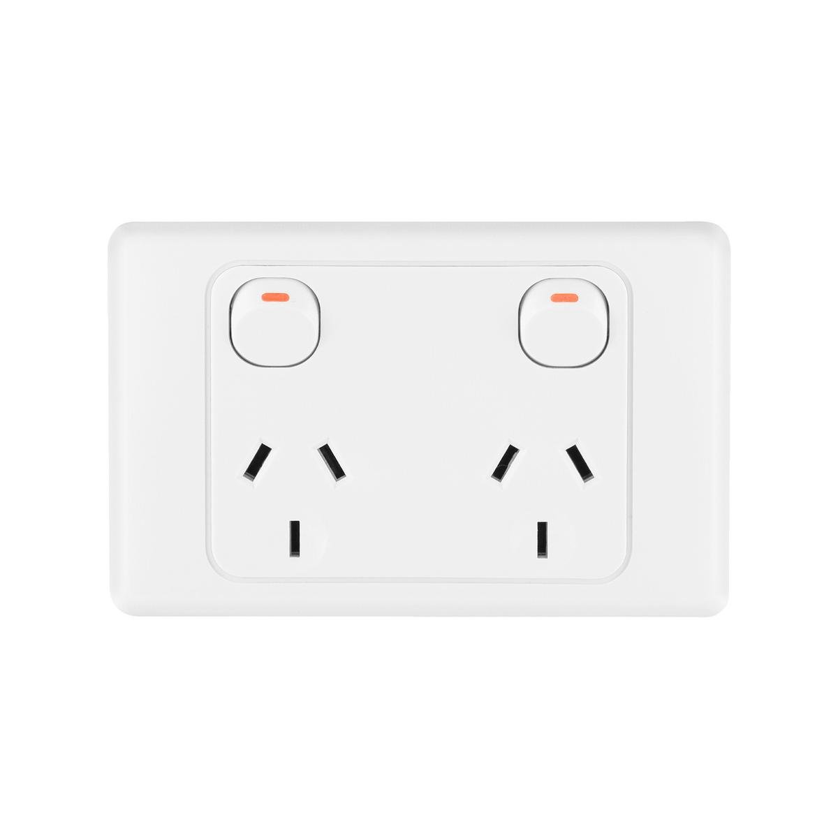 Deta Double Power Point - 10 Pack - 250V - Polycarbonate - Durable - SuperSaverAU - view 1